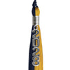 Dark Navy Blue/Bright Gold Graduation Tassel with Silver Stacked Date Drop by Wholesale Grad Supply