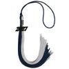 Dark Navy Blue/Grey Graduation Tassel with Black Bling Charm by Wholesale Grad Supply