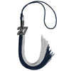 Dark Navy Blue/Grey Graduation Tassel with Black Bling Charm by Wholesale Grad Supply