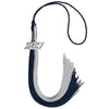 Dark Navy Blue/Grey Graduation Tassel with Silver Bling Charm by Wholesale Grad Supply