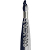 Dark Navy Blue/Grey Graduation Tassel with Silver Stacked Date Drop by Wholesale Grad Supply