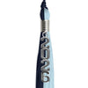 Dark Navy Blue/Light Blue Graduation Tassel with Silver Stacked Date Drop by Wholesale Grad Supply