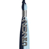 Dark Navy Blue/Light Blue Graduation Tassel with Silver Stacked Date Drop by Wholesale Grad Supply