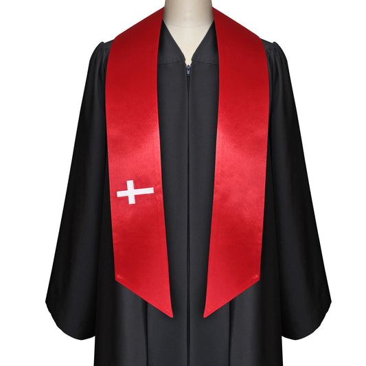 Denmark International Graduation Stole/Sash Study Abroad Graduate by Wholesale Grad Supply