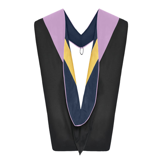 Doctoral Hood For Dentistry - Lilac/Navy Blue/Gold by Wholesale Grad Supply