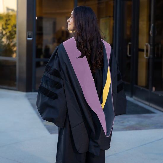 Doctoral Hood For Dentistry - Lilac/Navy Blue/Gold by Wholesale Grad Supply