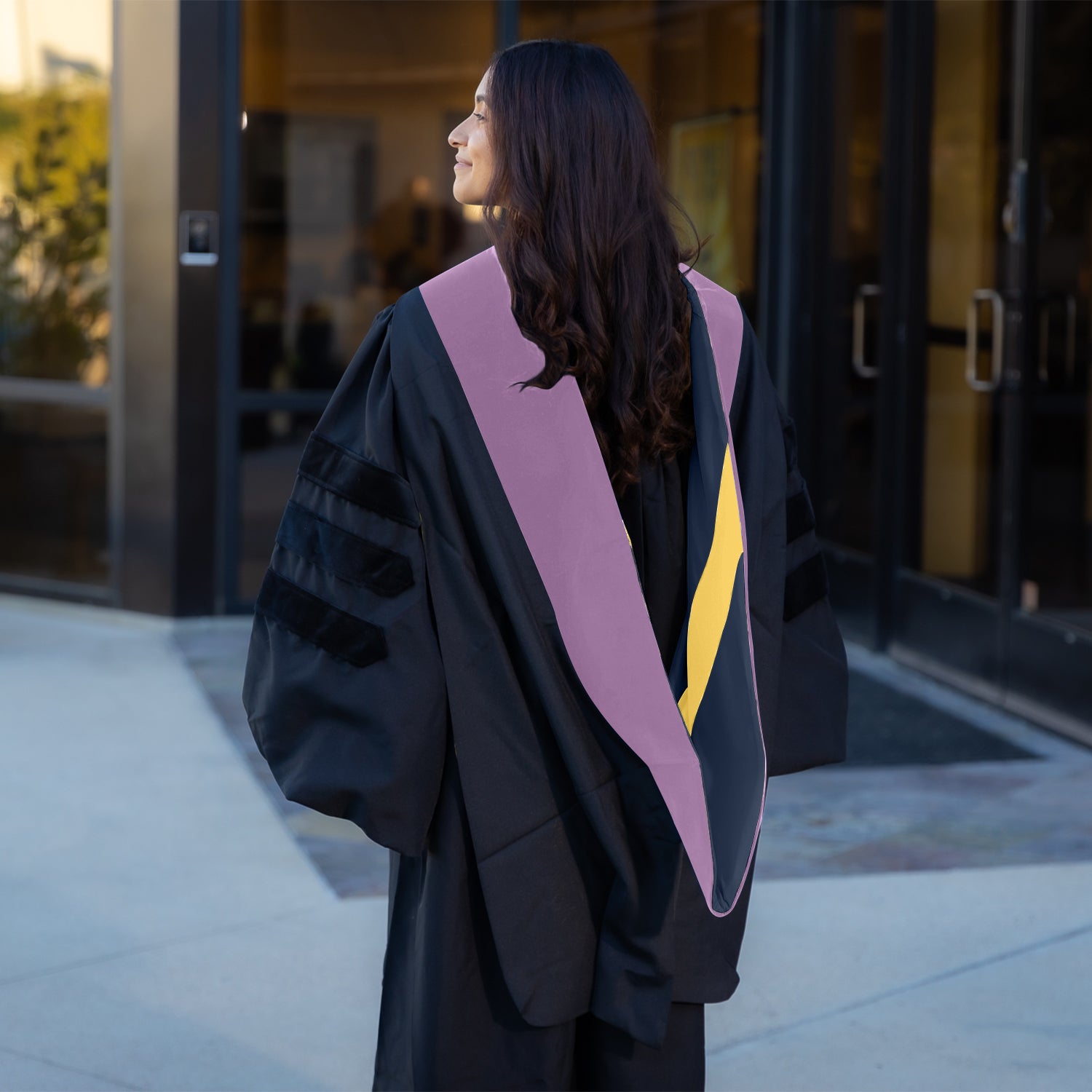 Doctoral Hood For Dentistry - Lilac/Navy Blue/Gold by Wholesale Grad Supply