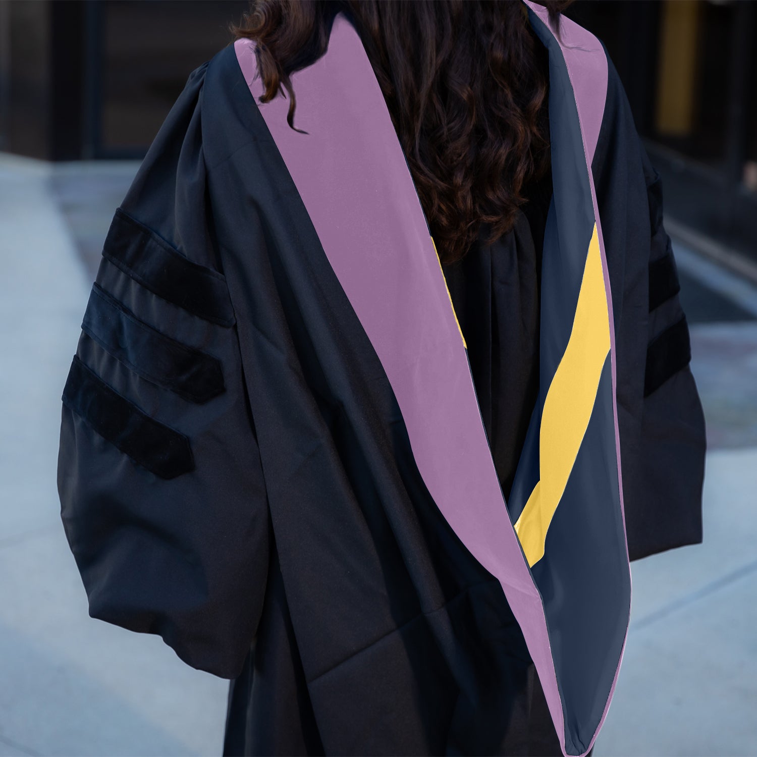 Doctoral Hood For Dentistry - Lilac/Navy Blue/Gold by Wholesale Grad Supply