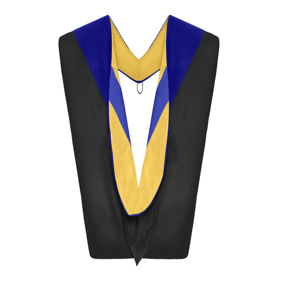 Doctoral Hood For Philosophy - Dark Blue/Gold/Royal Blue by Wholesale Grad Supply
