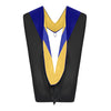 Doctoral Hood For Philosophy - Dark Blue/Gold/Royal Blue by Wholesale Grad Supply