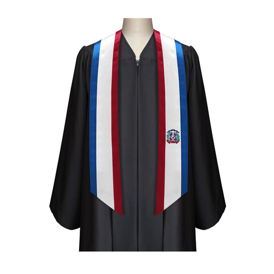 Dominican Republic International Graduation Stole/Sash Study Abroad Graduate by Wholesale Grad Supply