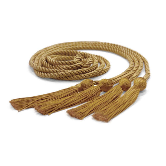 Double Graduation Honor Cord Antique Gold by Wholesale Grad Supply
