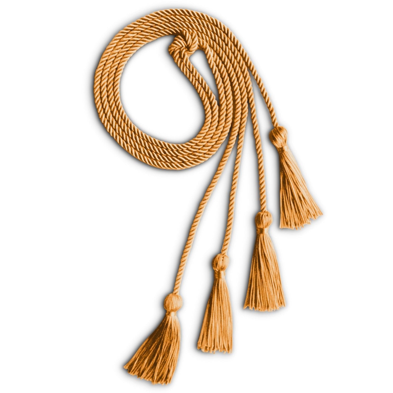 Double Graduation Honor Cord Apricot by Wholesale Grad Supply