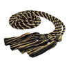 Double Graduation Honor Cord Black/Antique Gold by Wholesale Grad Supply