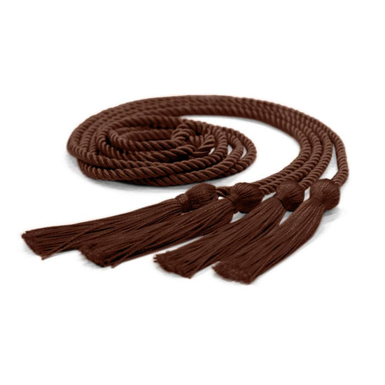 Double Graduation Honor Cord Brown by Wholesale Grad Supply