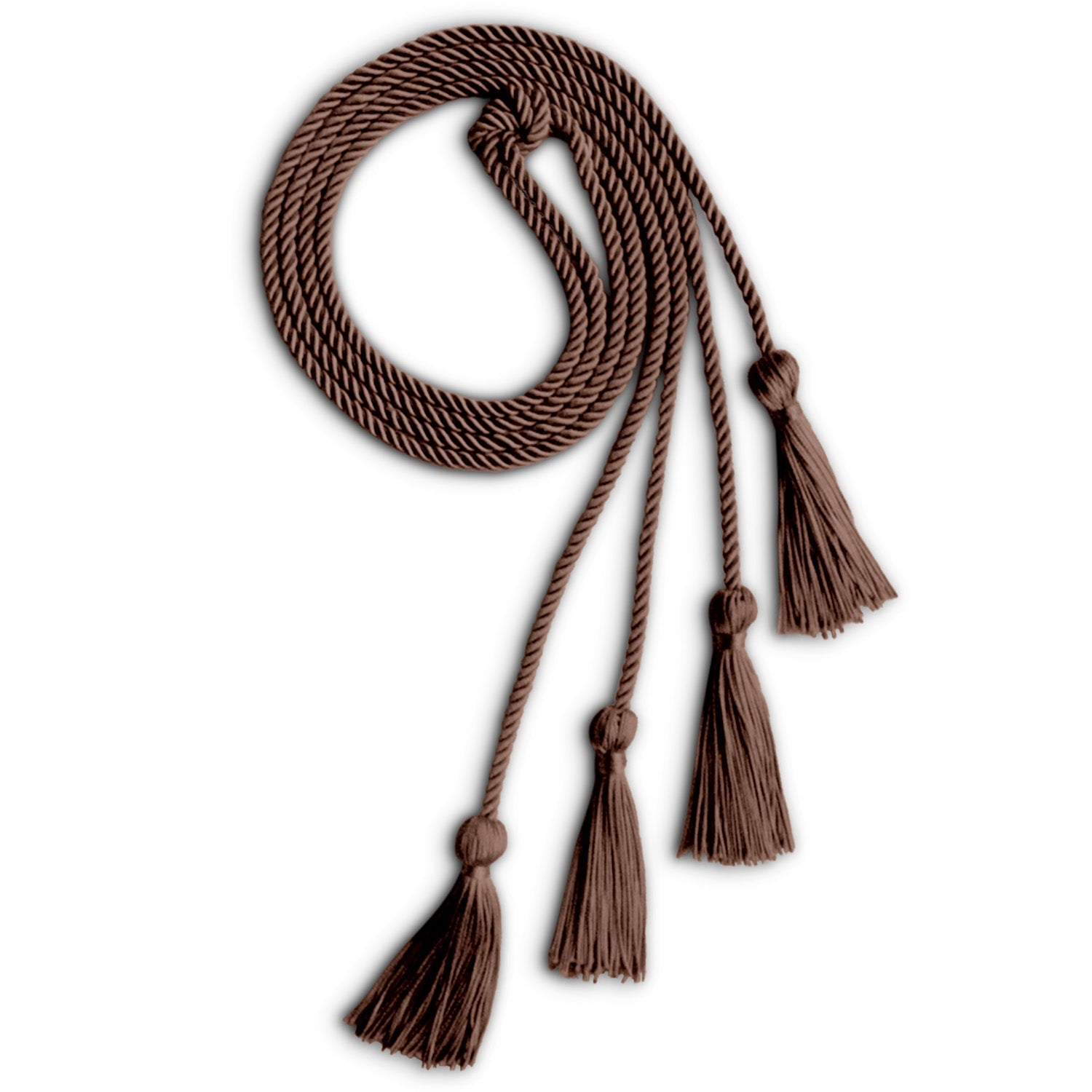 Double Graduation Honor Cord Brown by Wholesale Grad Supply