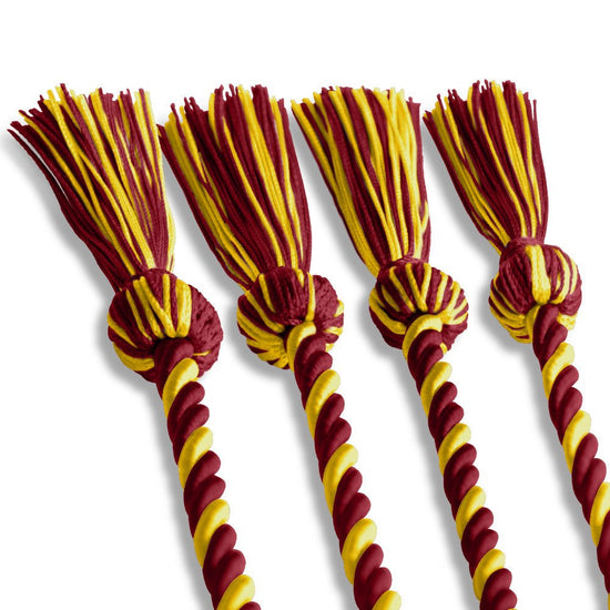 Double Graduation Honor Cord Cardinal/Gold by Wholesale Grad Supply