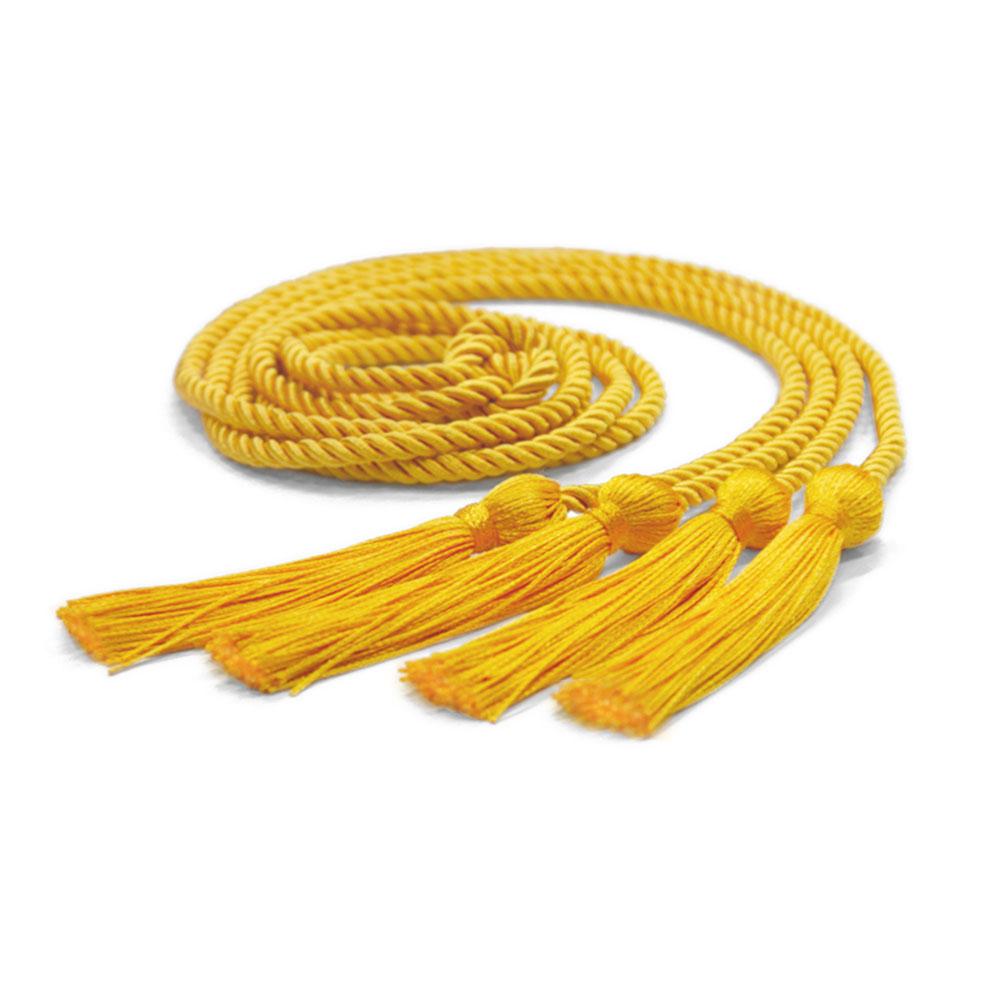 Double Graduation Honor Cord Gold by Wholesale Grad Supply