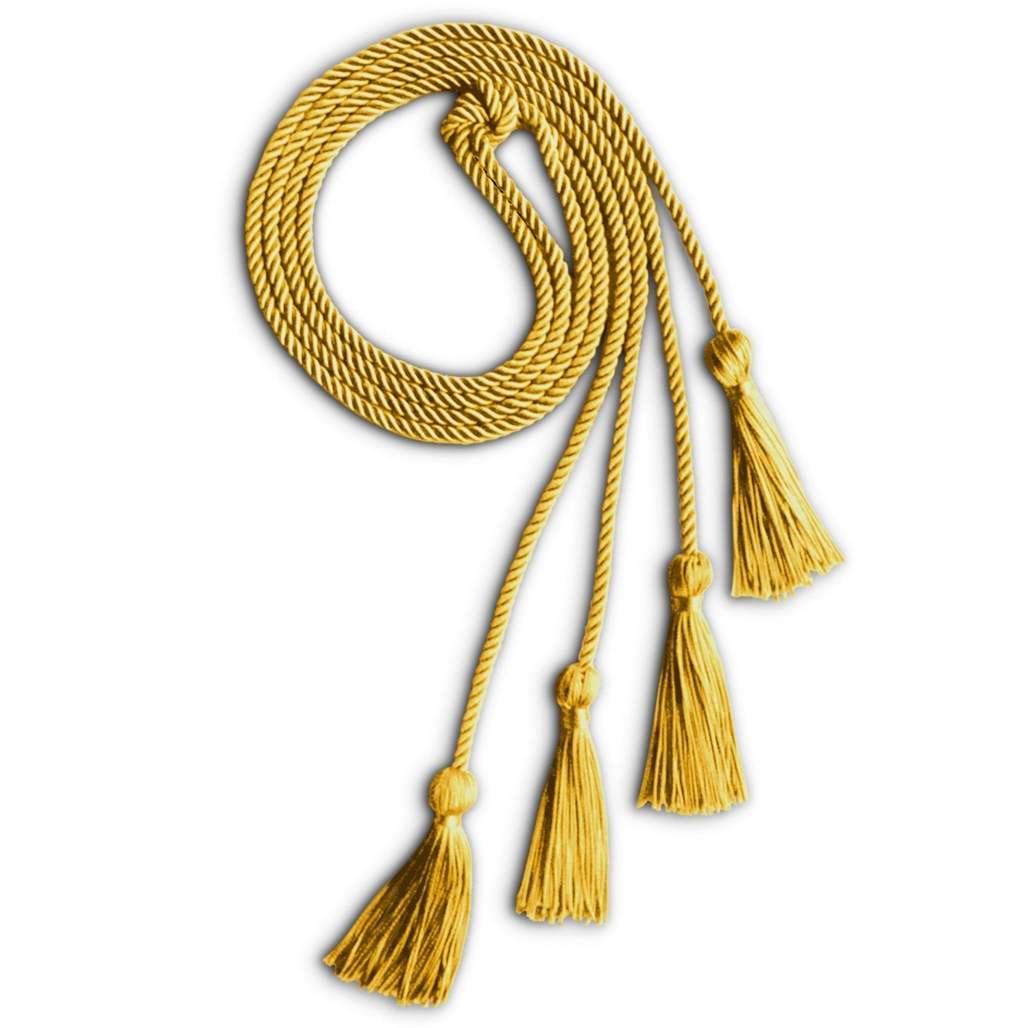Double Graduation Honor Cord Gold by Wholesale Grad Supply