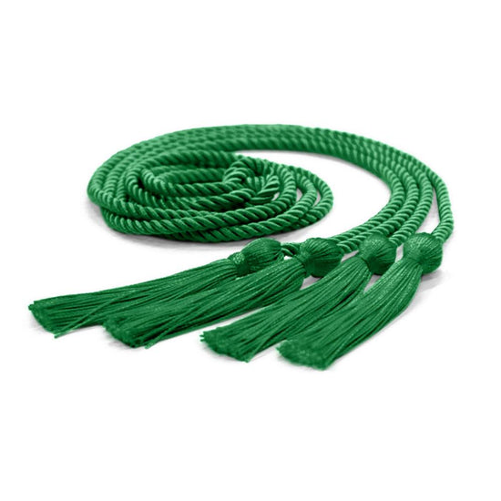 Double Graduation Honor Cord Green by Wholesale Grad Supply