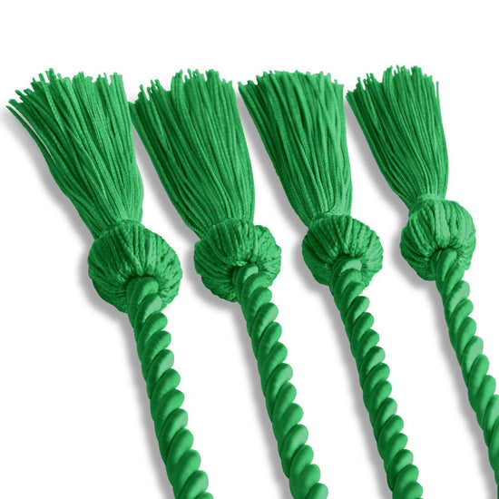 Double Graduation Honor Cord Green by Wholesale Grad Supply