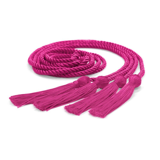 Double Graduation Honor Cord Hot Pink by Wholesale Grad Supply