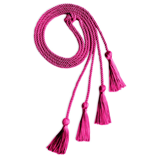 Double Graduation Honor Cord Hot Pink by Wholesale Grad Supply