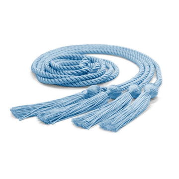 Double Graduation Honor Cord Light Blue by Wholesale Grad Supply