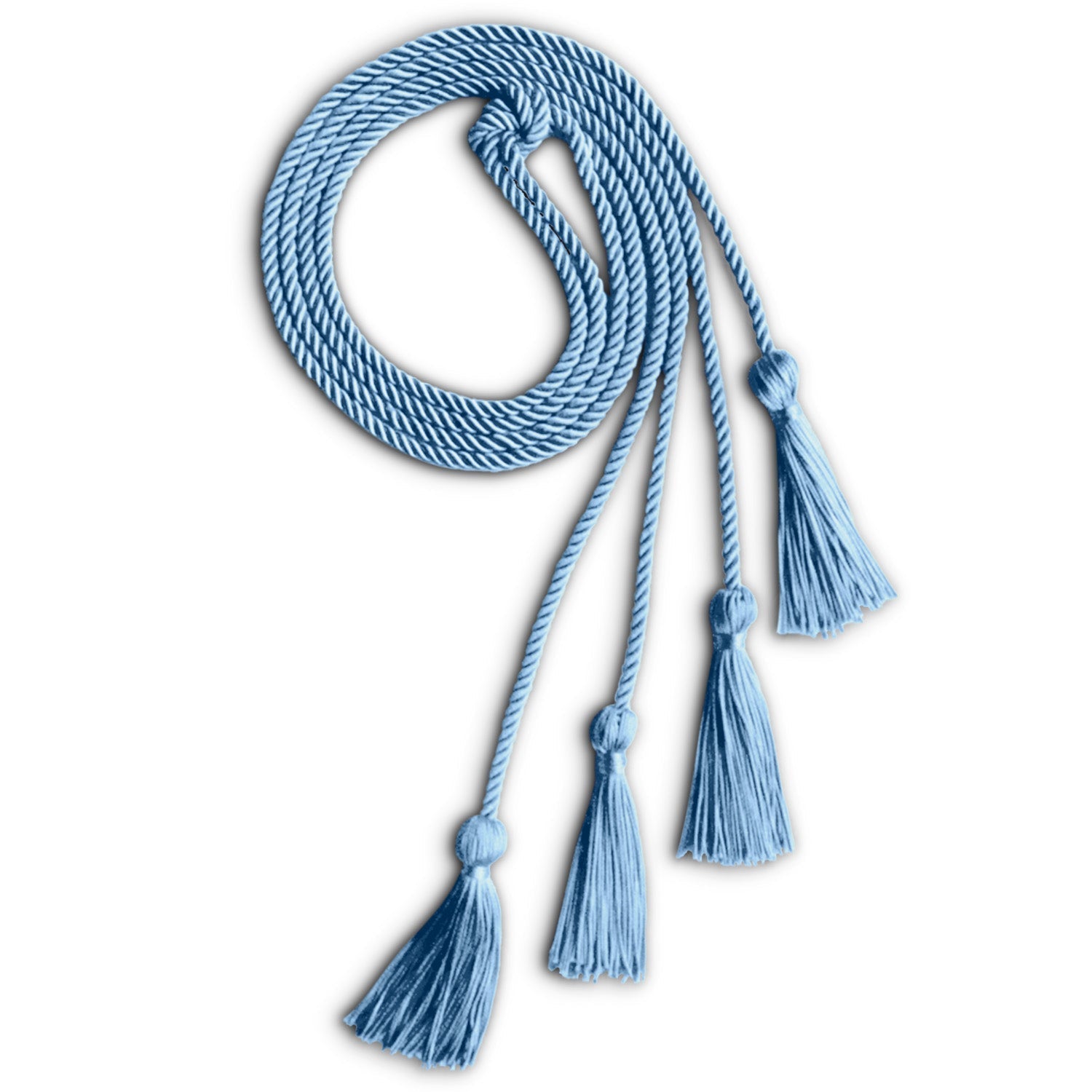 Double Graduation Honor Cord Light Blue by Wholesale Grad Supply