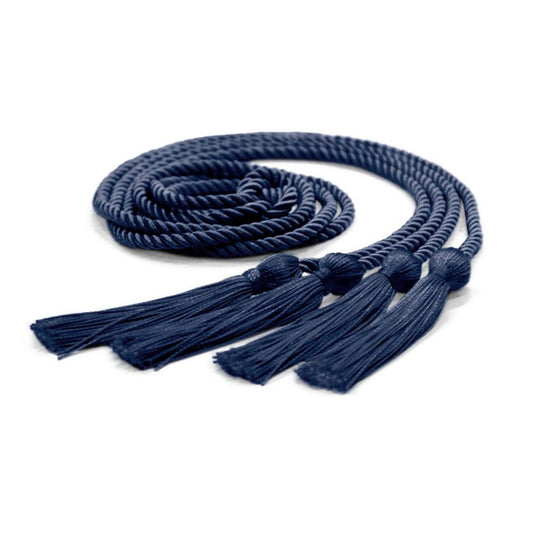Double Graduation Honor Cord Navy Blue by Wholesale Grad Supply