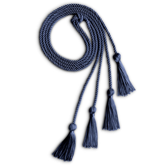 Double Graduation Honor Cord Navy Blue by Wholesale Grad Supply