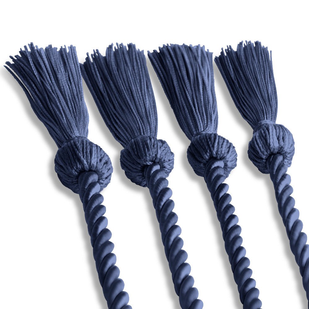 Double Graduation Honor Cord Navy Blue by Wholesale Grad Supply