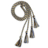 Double Graduation Honor Cord Navy Blue/Gold/White by Wholesale Grad Supply