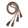 Double Graduation Honor Cord Navy Blue/Orange/Silver by Wholesale Grad Supply