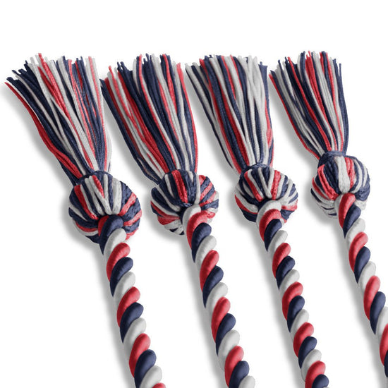 Double Graduation Honor Cord Navy Blue/Red/White by Wholesale Grad Supply