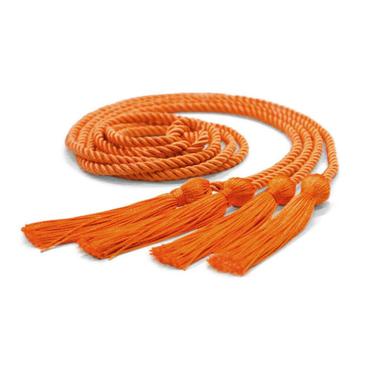 Double Graduation Honor Cord Orange by Wholesale Grad Supply