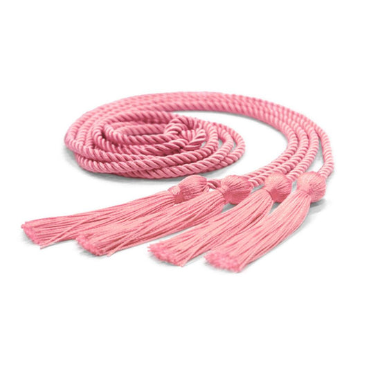 Double Graduation Honor Cord Pink by Wholesale Grad Supply