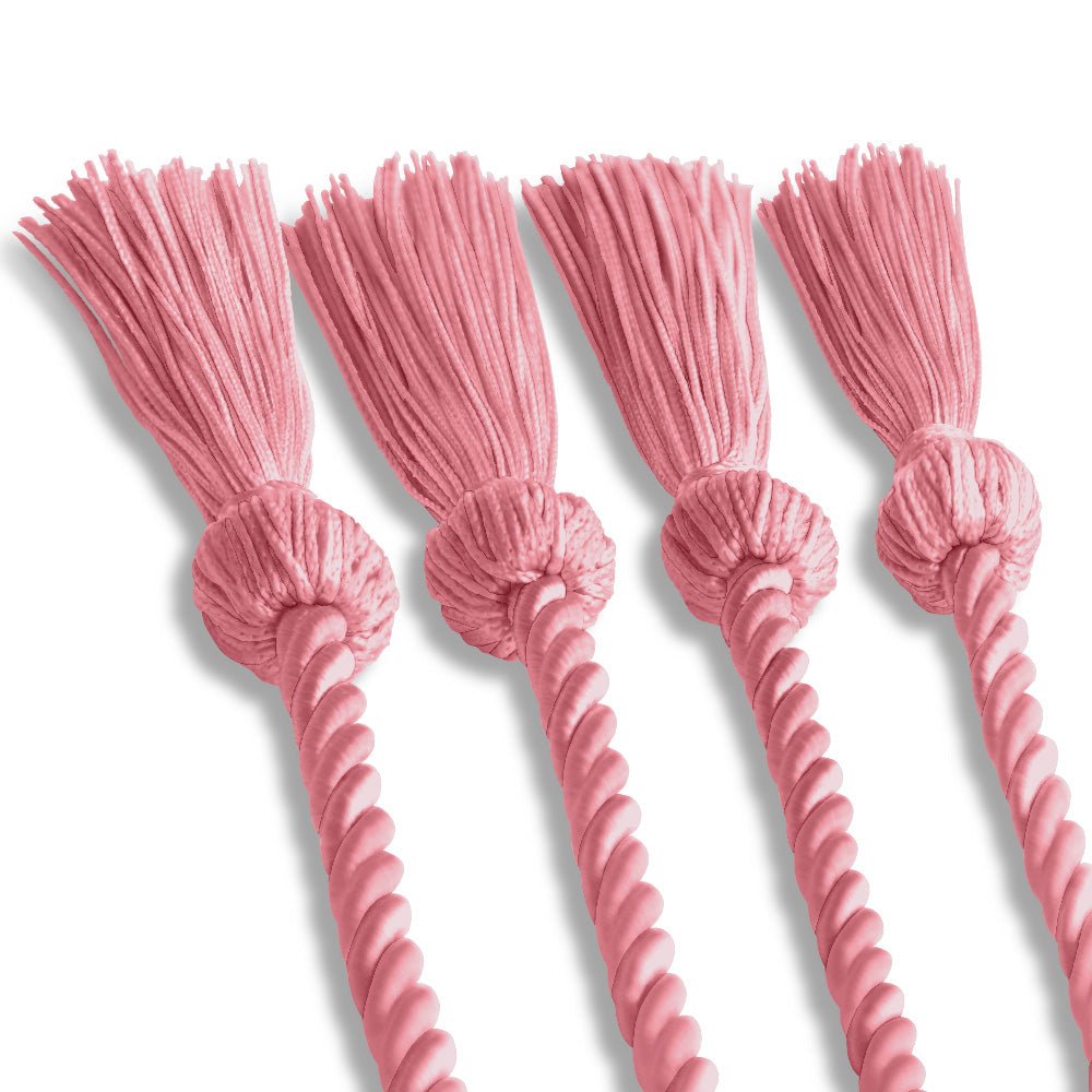 Double Graduation Honor Cord Pink by Wholesale Grad Supply