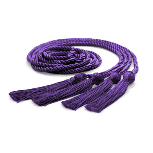 Double Graduation Honor Cord Purple by Wholesale Grad Supply