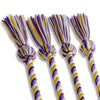 Double Graduation Honor Cord Purple/Gold/White by Wholesale Grad Supply