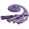 Double Graduation Honor Cord Purple/Silver by Wholesale Grad Supply