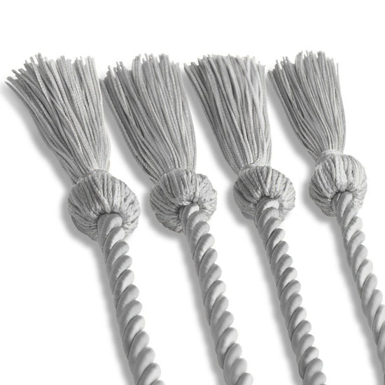 Double Graduation Honor Cord Silver by Wholesale Grad Supply