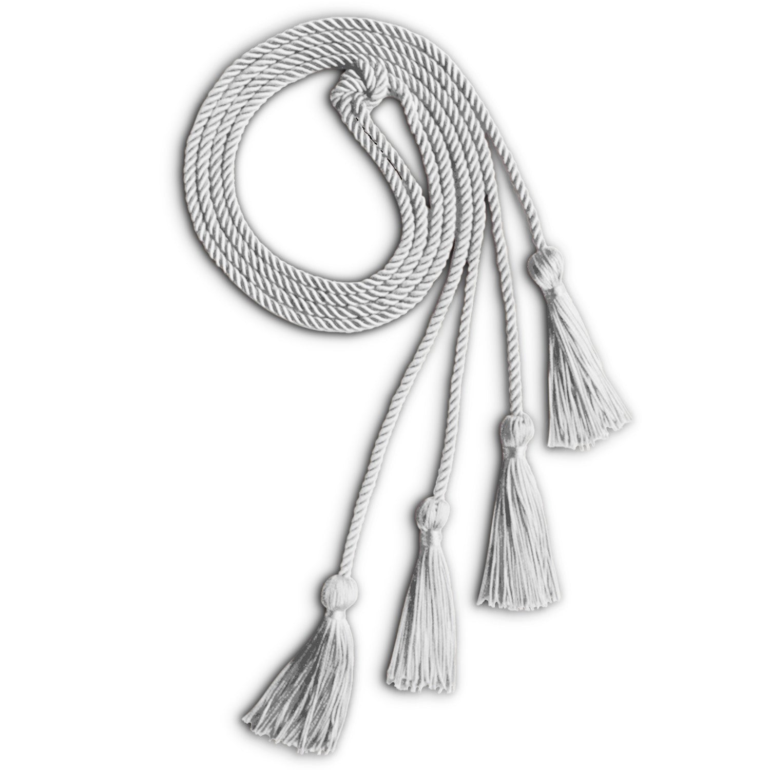 Double Graduation Honor Cord White by Wholesale Grad Supply