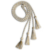 Double Graduation Honor Cord White/Antique Gold by Wholesale Grad Supply