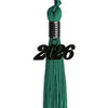 Emerald Green Graduation Tassel with Black Bling Charm by Wholesale Grad Supply