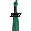 Emerald Green Graduation Tassel with Black Bling Charm by Wholesale Grad Supply