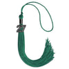 Emerald Green Graduation Tassel with Black Bling Charm by Wholesale Grad Supply