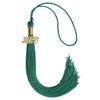 Emerald Green Graduation Tassel with Gold Bling Charm by Wholesale Grad Supply