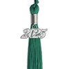 Emerald Green Graduation Tassel with Silver Bling Charm by Wholesale Grad Supply