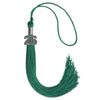 Emerald Green Graduation Tassel with Silver Bling Charm by Wholesale Grad Supply